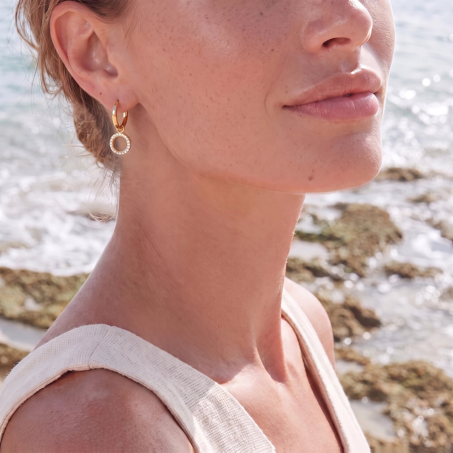 Halo Circle Hoops | Inseparable Jewelry