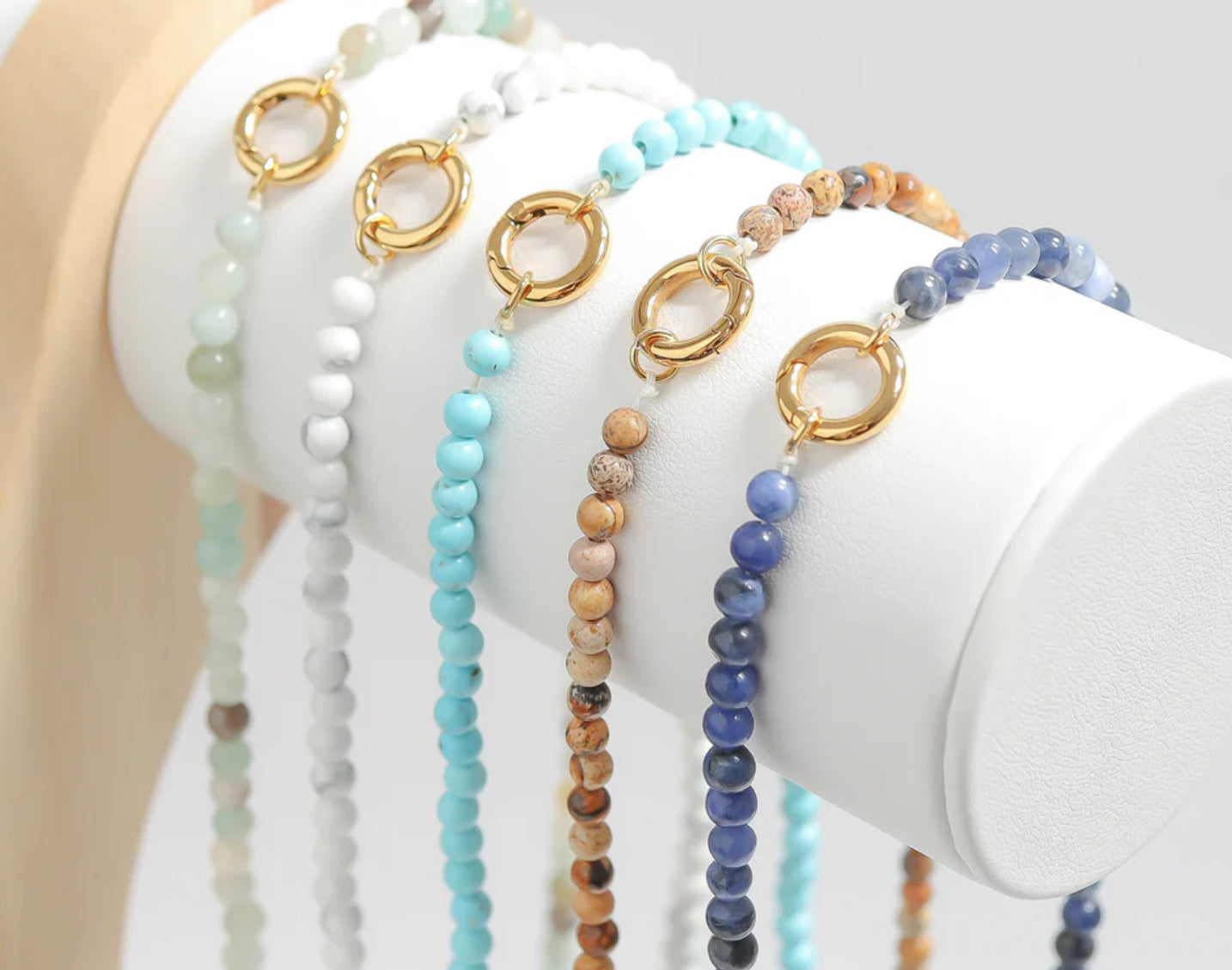 Howlite Charm Holder Necklace