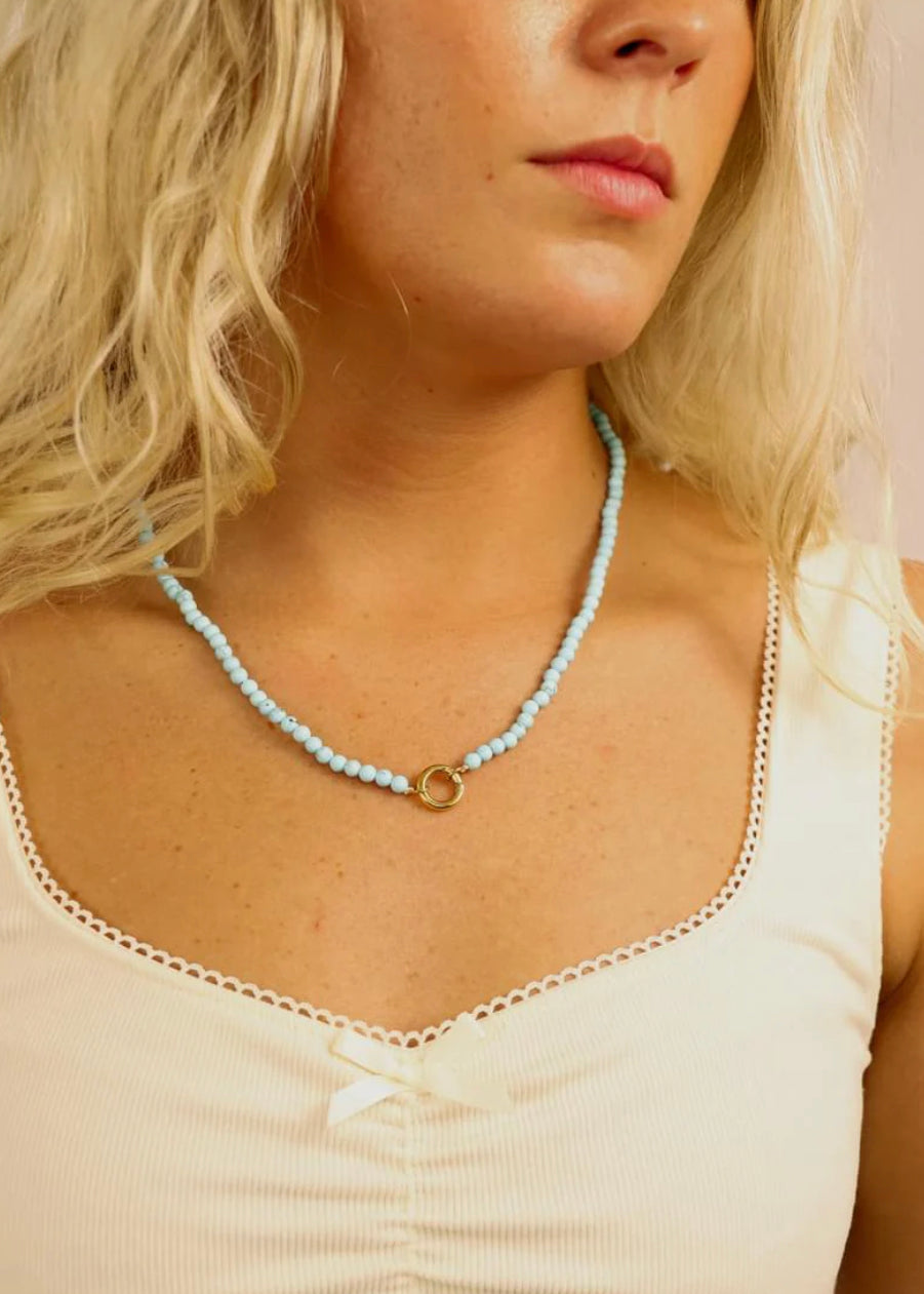 Turquoise Charm Holder Necklace