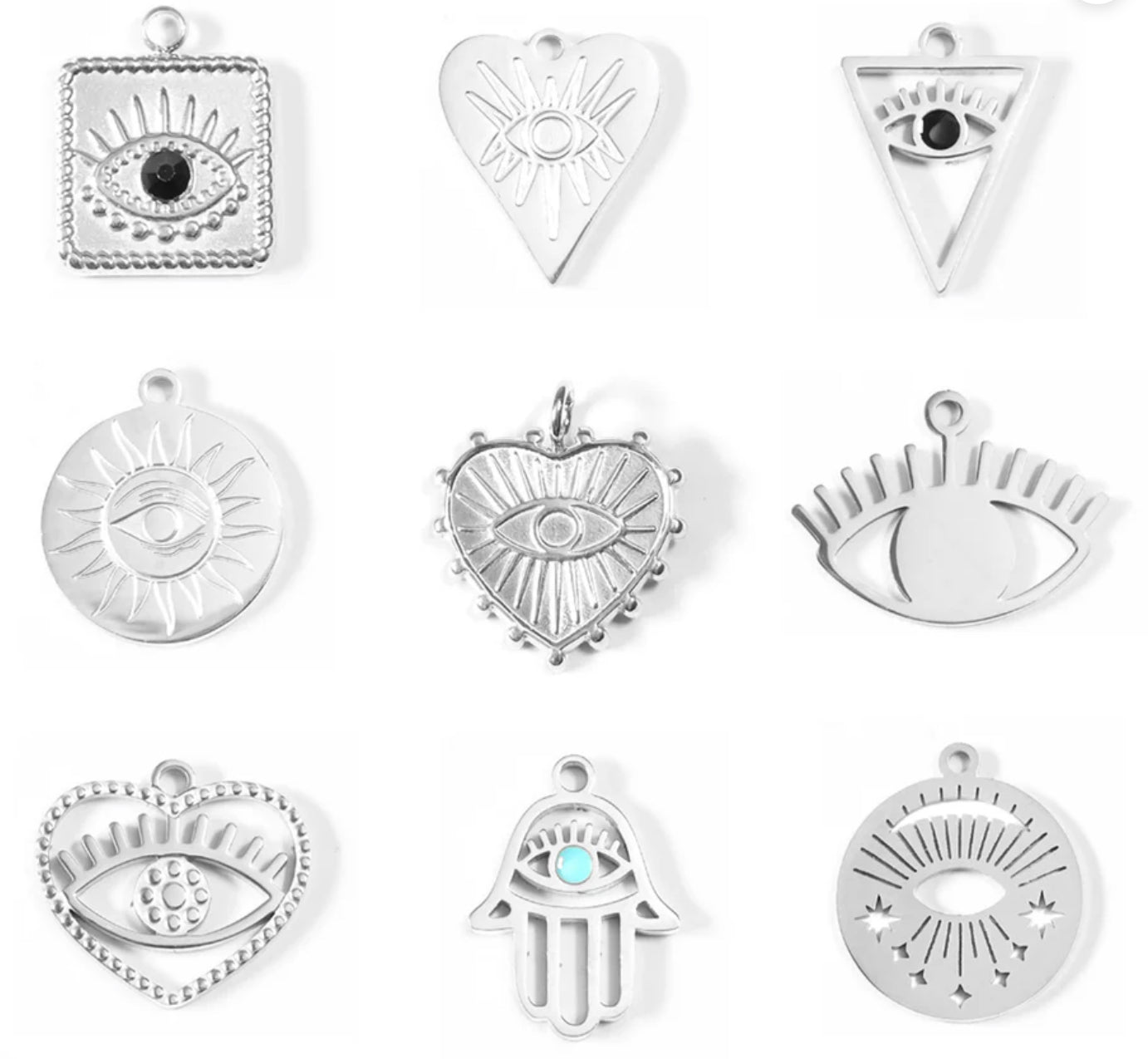 Stainless Steel Evil Eye Charm