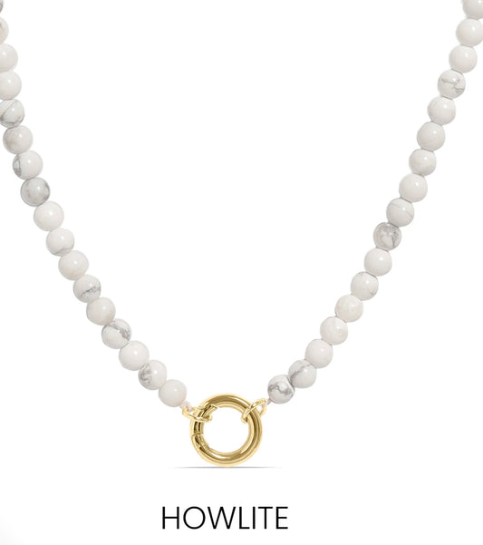 Howlite Charm Holder Necklace