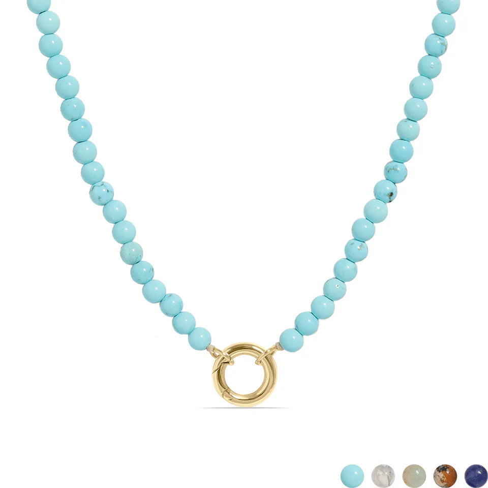 Turquoise Charm Holder Necklace
