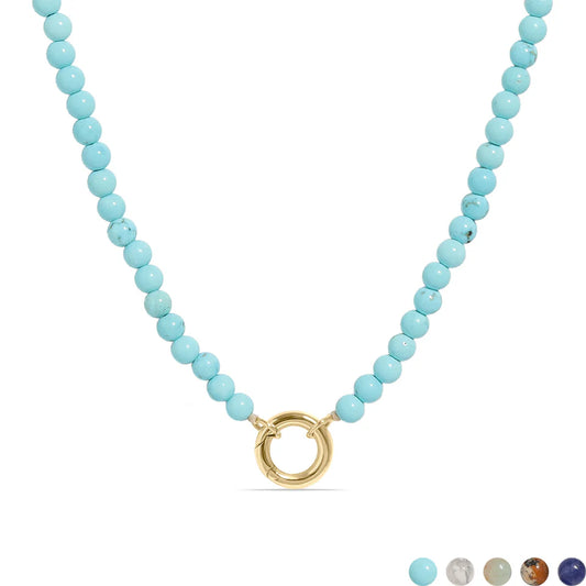 Turquoise Charm Holder Necklace